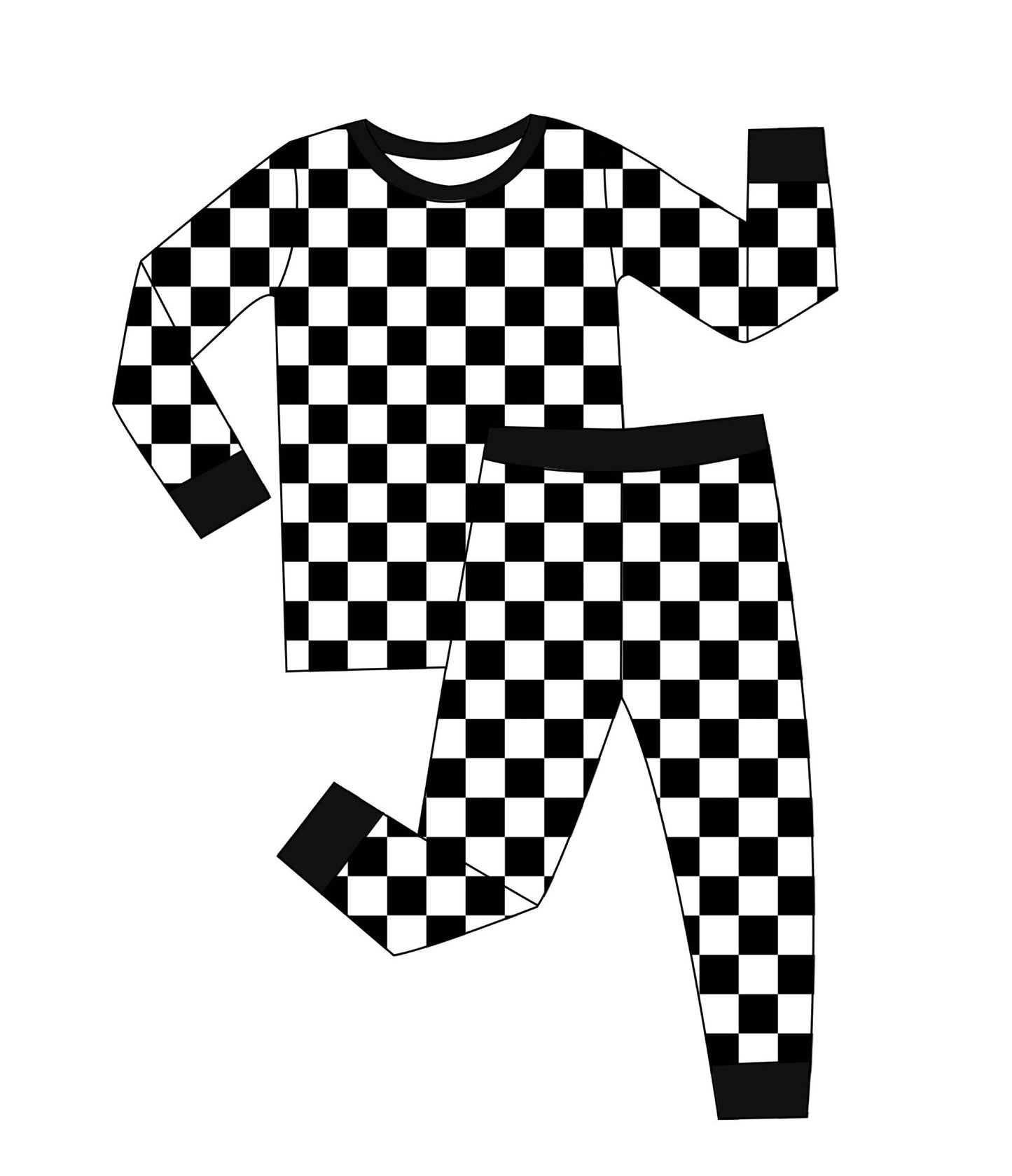 Sunny Bamboo -2 Piece Set - Classic Checks 🏁